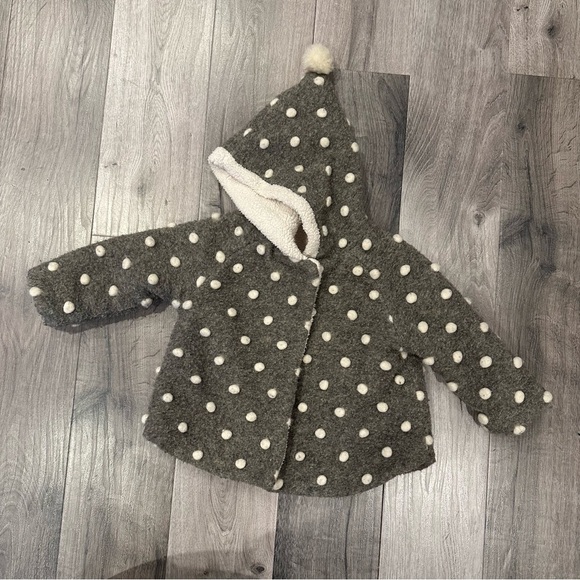 EUC Zara Baby Girl Knitwear Coat with Hood size 3 - 4 - Picture 6 of 6